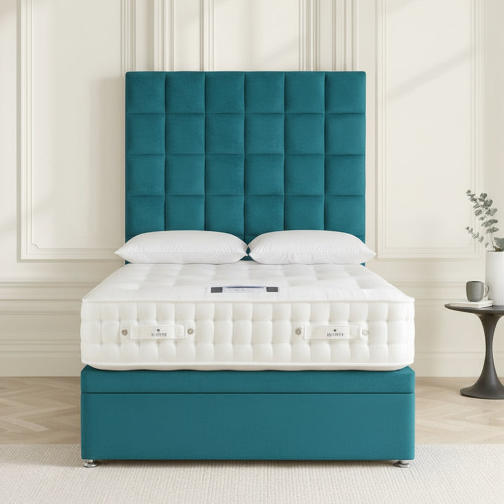 Blue headboard