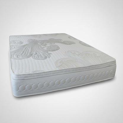 Mattress with textured surface on a white background