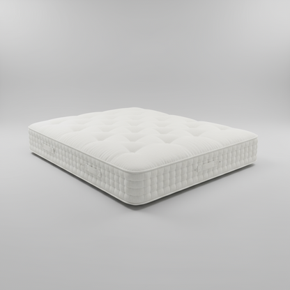 White mattress on a black background